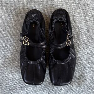 Frame Le Mary Jane Sunset Slipper in Noir
